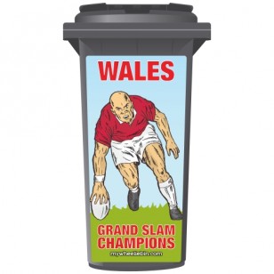 Wales Grand Slam Champions Wheelie Bin Sticker Panel